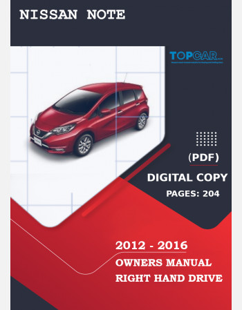 nissan note 2012- 2016 owners manual